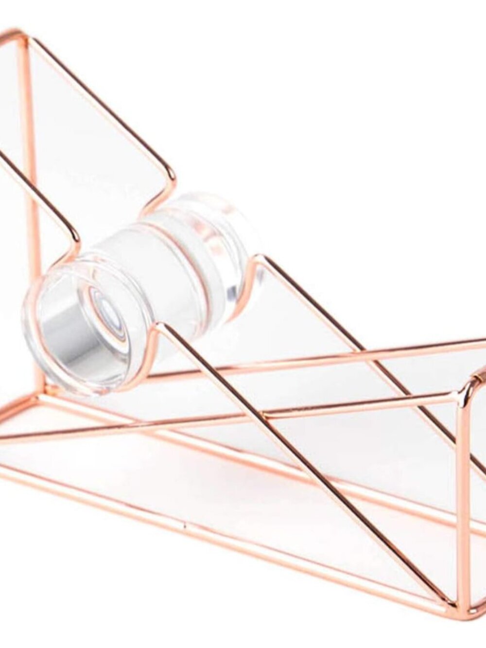 Desktop Tape Dispenser, Wire Metal, Rose Gold - 858U06-48